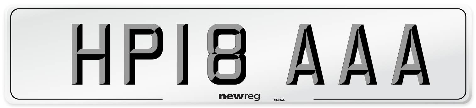 HP18 AAA Number Plate from New Reg